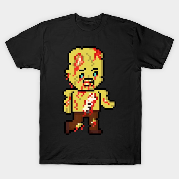 Pixel Monster Zombie T-Shirt by gkillerb